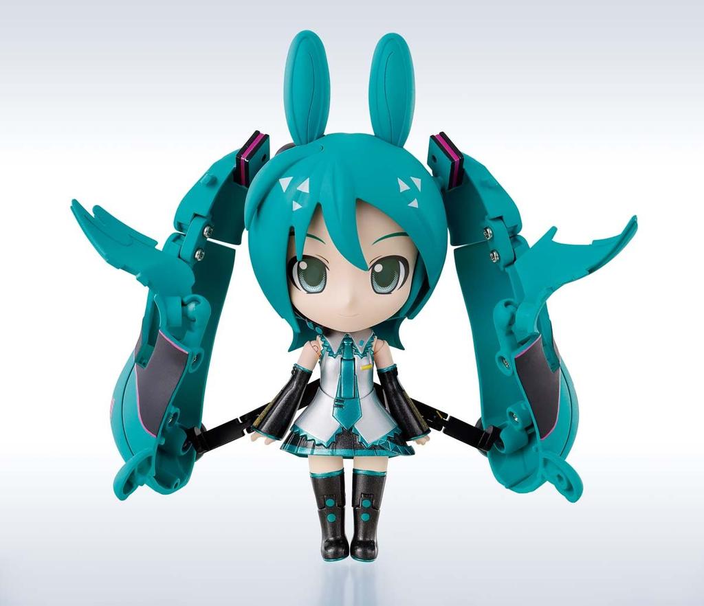 TAMASHII NATIONS Chogokin Miracle Henkei Hatsune Miku x Rody 105mm Painted Movable Figure Approx. PVC&ABS&Diecast
