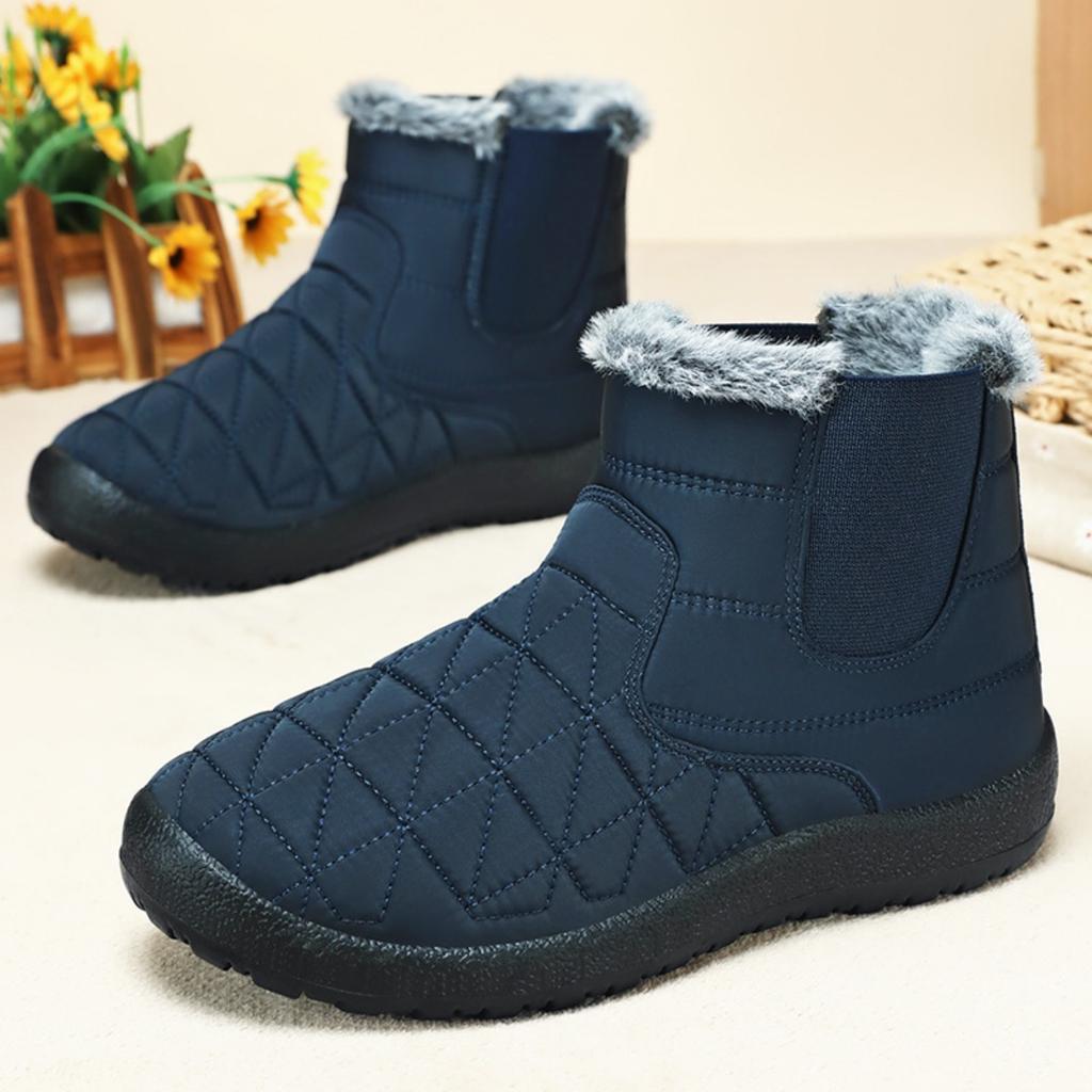 Women's Snow Boots, Winter Cotton Shoes, Cold Resistant and Warm Cotton Boots with Thick Fleece, Versatile Women's Shoes