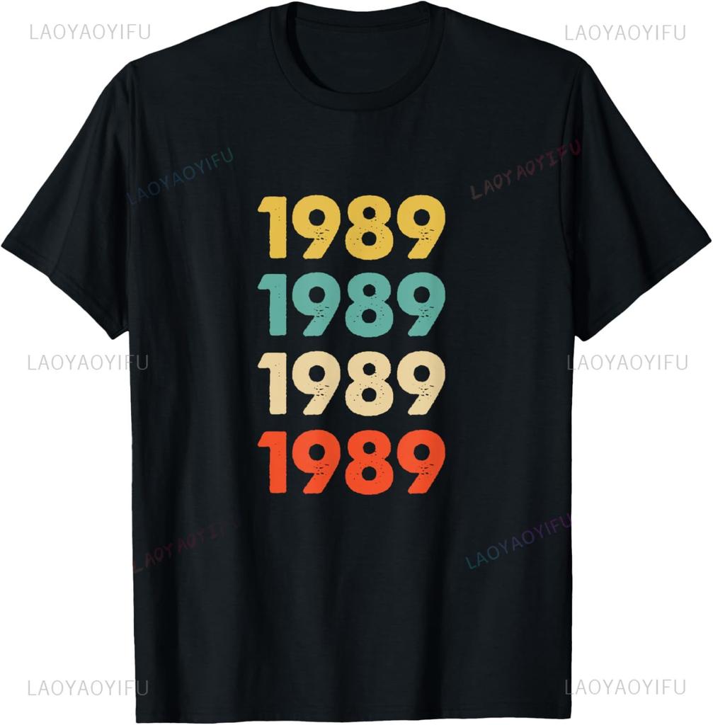 36 Year Old Made in 1989 Floral 36th Birthday Gifts Women TShirt Print Original Design Gifts T Shirts Casual Camisas Streetwear
