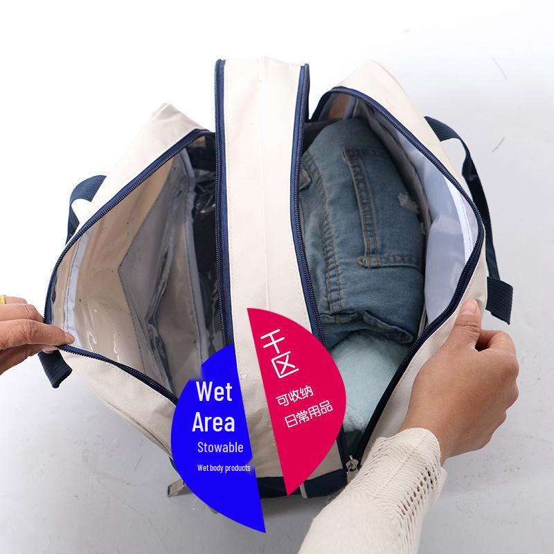 Waterdichte Oxford Doek Zwem & Make-up Tas - Nat/Droog Scheiding, Grote Capaciteit Sportschool & Toiletartikelen Opberging
