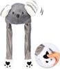 Animal Hat with Ears Moving Jumping Pop Up Beating Hat Plush Holiday Cosplay Dress Up Funny Gift for Kids