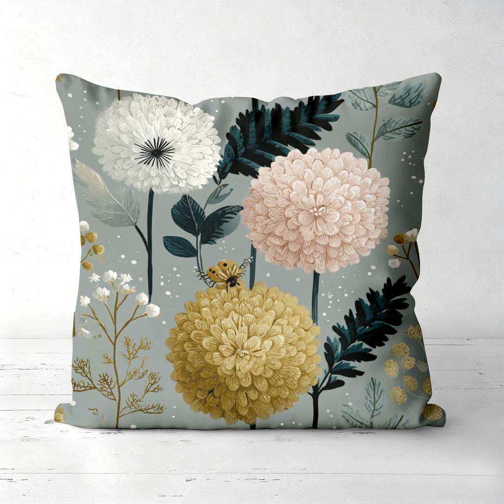 Floral Dandelion Pillows Add Charm To Your Home Polyester Pillowcase, Sofa Decorative Cushion Cov Headboard Pillow
