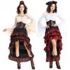 Halloween Pirate Dress Women Cosplay Costumes Long Sleeve Gown Festival Outfit Party Performance Lolita Stage Costume with