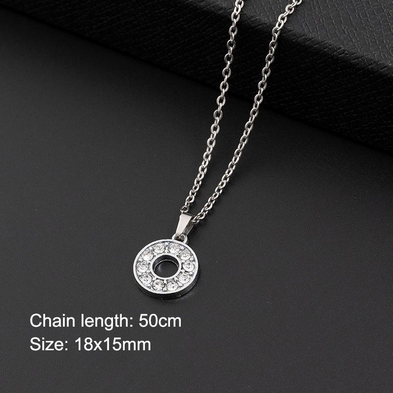 Women Shining Zircon A Z Letter Pendant Necklace 1Pcs Adjustable Clavicle Chain Personalized Jewelry for Birthday Present