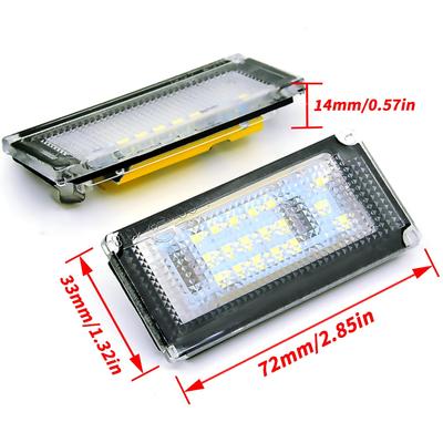 Ein Satz Mini R50 R52 R53 LED-Nummernschildbeleuchtung Lampe für Bmw Mini Cooper S 6000K Ultraheller Canbus Kein Fehler 12V