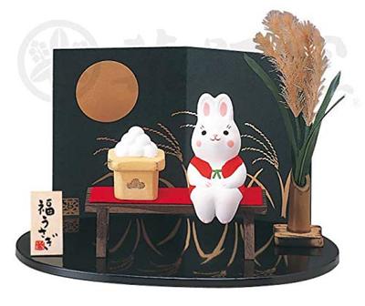 Yakushi Kiln Kinsai Jugoya Rabbit (Moon Viewing) (Large)
