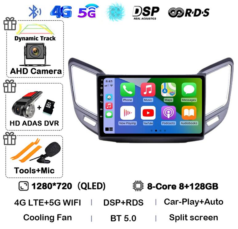 Android 14 Carplay Auto For Changan CS15 2016 2017 2018 2019 2020  Multimedia Car Radio Player WIFI+4G Stereo Touch Screen DSP