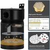 Oil Catch Can Kit, 2-Port Oil Separator Reservoir Tank with Breather Filter Drain Valve, Universal 150ml Billet Aluminum Baffled Catch Can with 5