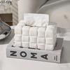 Electroplated Ceramic Tissue Box Creative Napkin Tissue Holder Nordic Home Decoration Art Living Room Tissue Storage Box