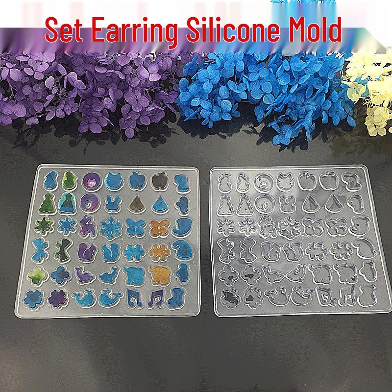 Crystal Epoxy Snowflake Earring Mold Collection - Silicone Rubber Molds, DIY Jewelry