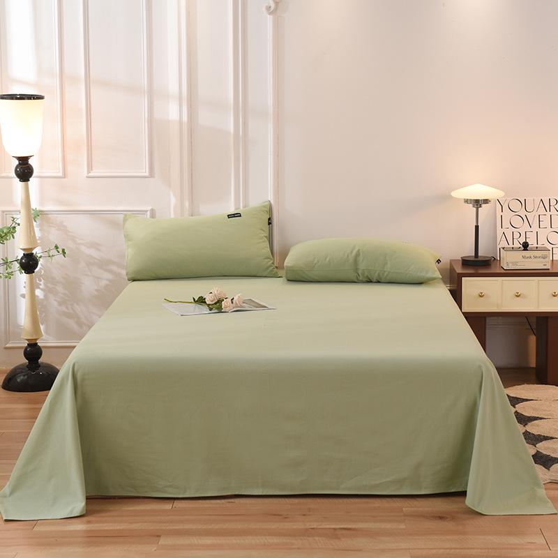 Class A 100% Xinjiang Cotton Brushed Pure Cotton Bed Sheet for Double XL Beds, All-Season, Household.