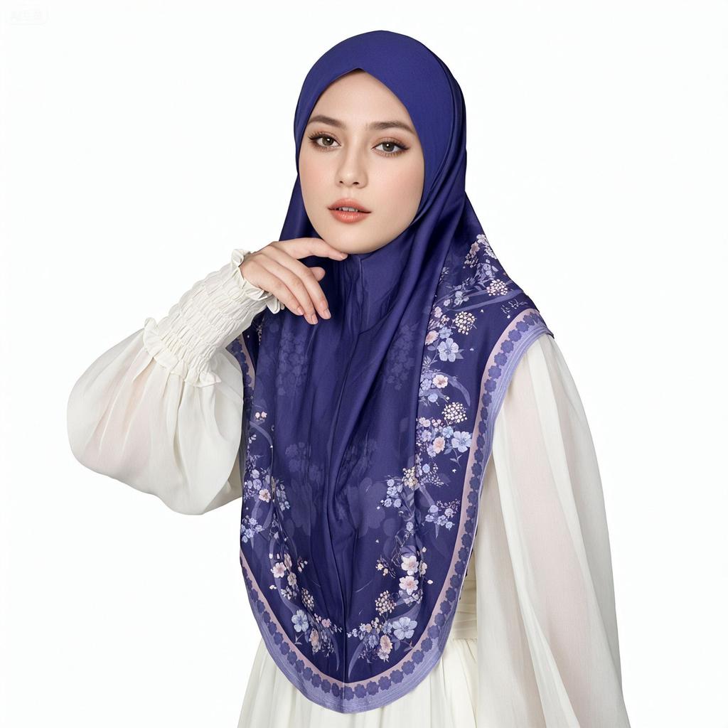 Malaysia Women Print Hijabs Shawl Arab Head Wrap Bonnet Long Scarf Scarves