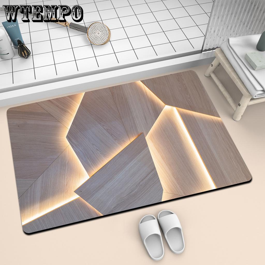 Bathroom Floor Mat Easy To Maintain Door Mat Bathroom Absorbent Anti Slip Quick Drying Foot Mat