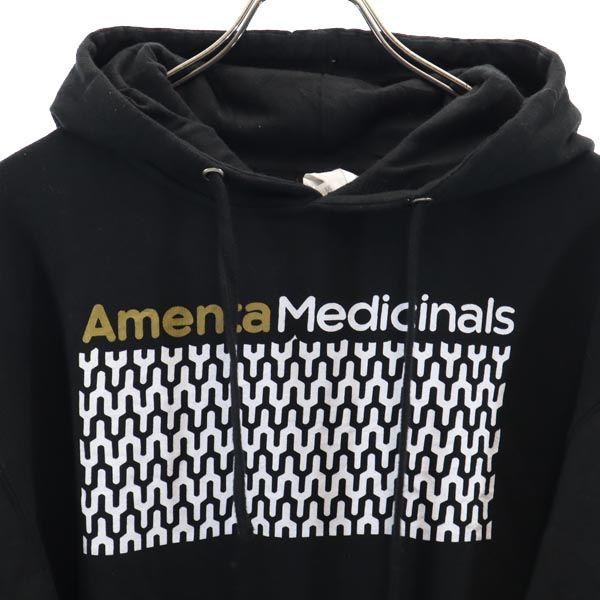 Independent Print Long Sleeve Sweatshirts M Black Brushed Back Pullover Men's Used