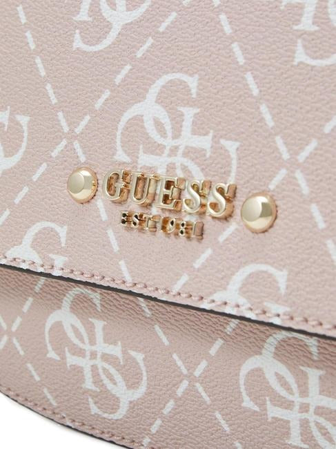 Borsa a tracolla Guess Rea alta con logo in palissandro SG896316