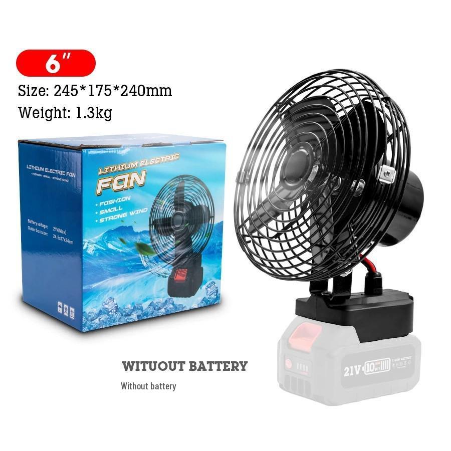 High Wind Portable Rechargeable Electric Fan with Large-Capacity Lithium Battery for Household and Outdoor Camping