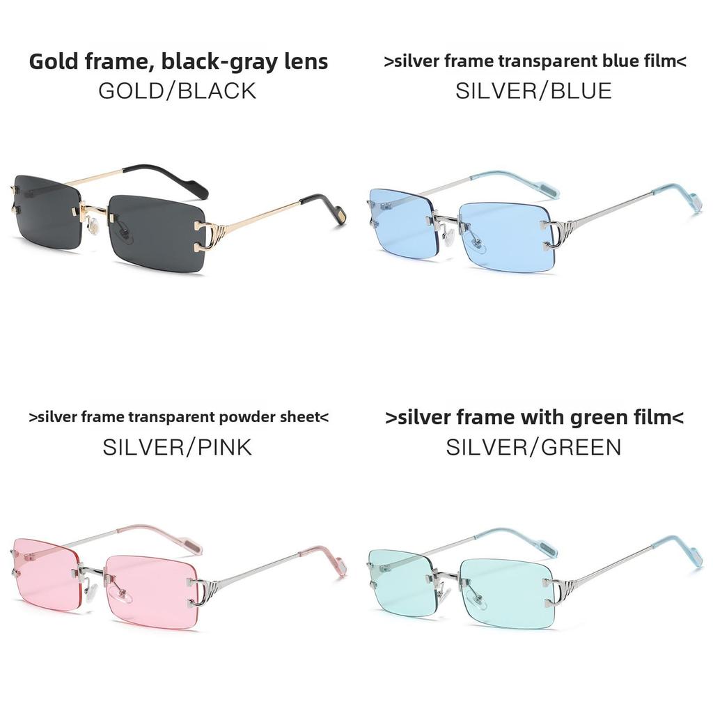 Modern Minimalist Frameless Sunglasses For Men And Women Uv400 Antiglare Summer Wear