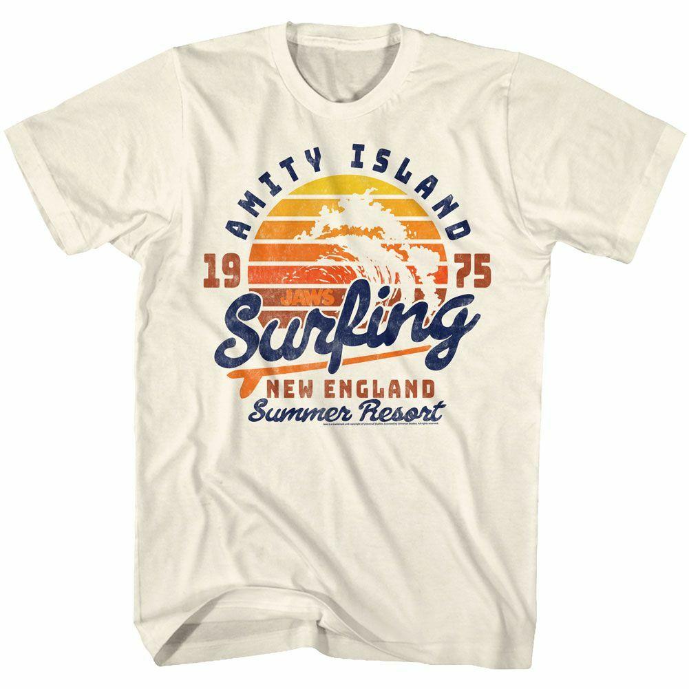 Jaws Amity Surfing Natural Adult T-Shirt L