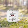 Super Papy Mamie Print Enamel Mug Creative Coffee Cups Drinks Water Milk Cup Enamel Mug Home Drinkware Gifts for Grandma Grandpa