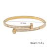 18K Gold Plated Stainless Steel Diamond Nail Bracelet