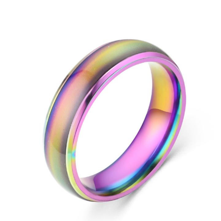 Temperature and Color Change Ring European and American Fashion Colorful Couple Ring Pop Hand Accessories