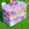 1pc Refrigerator Storage Bins, 3-Tier 18-grid Plastic Transparent Storage Box With Lid And Handle,