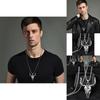 Unique Retro Style Bull Skull Necklace For Men Featuring Premium Titanium Steel Material