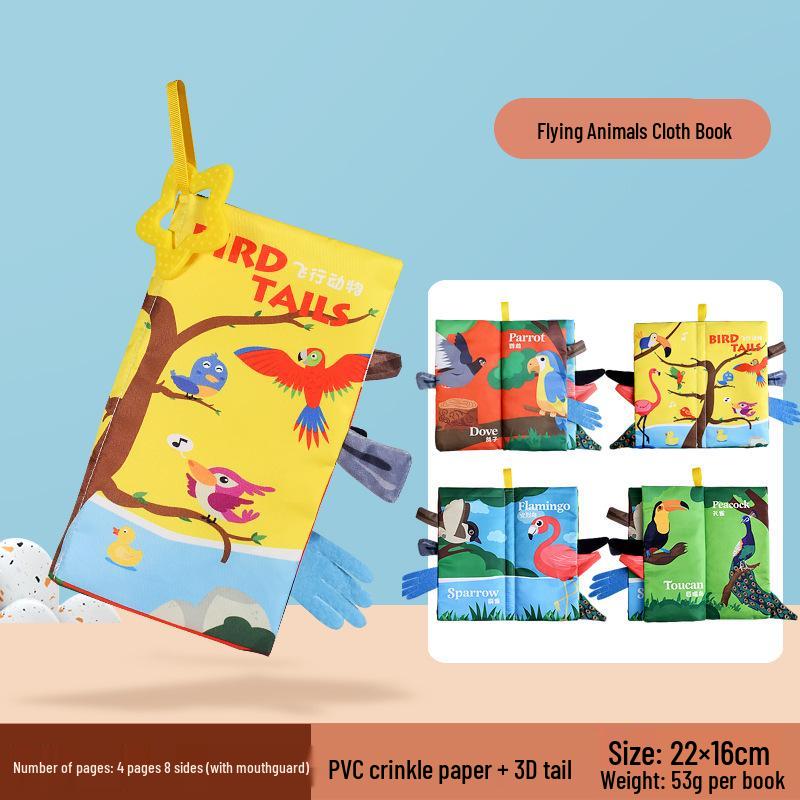Cross-border Tear-Resistant Children's Cloth Book: Crinkle Paper Educational Toy for Early Childhood Development
