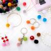20/60 Pieces Pompoms Earrings Fabric Metallic Colorful Pompoms Charms DIY Fluffy Ball for Tassel Earrings Charm Pendant Keychain Jewelry Making