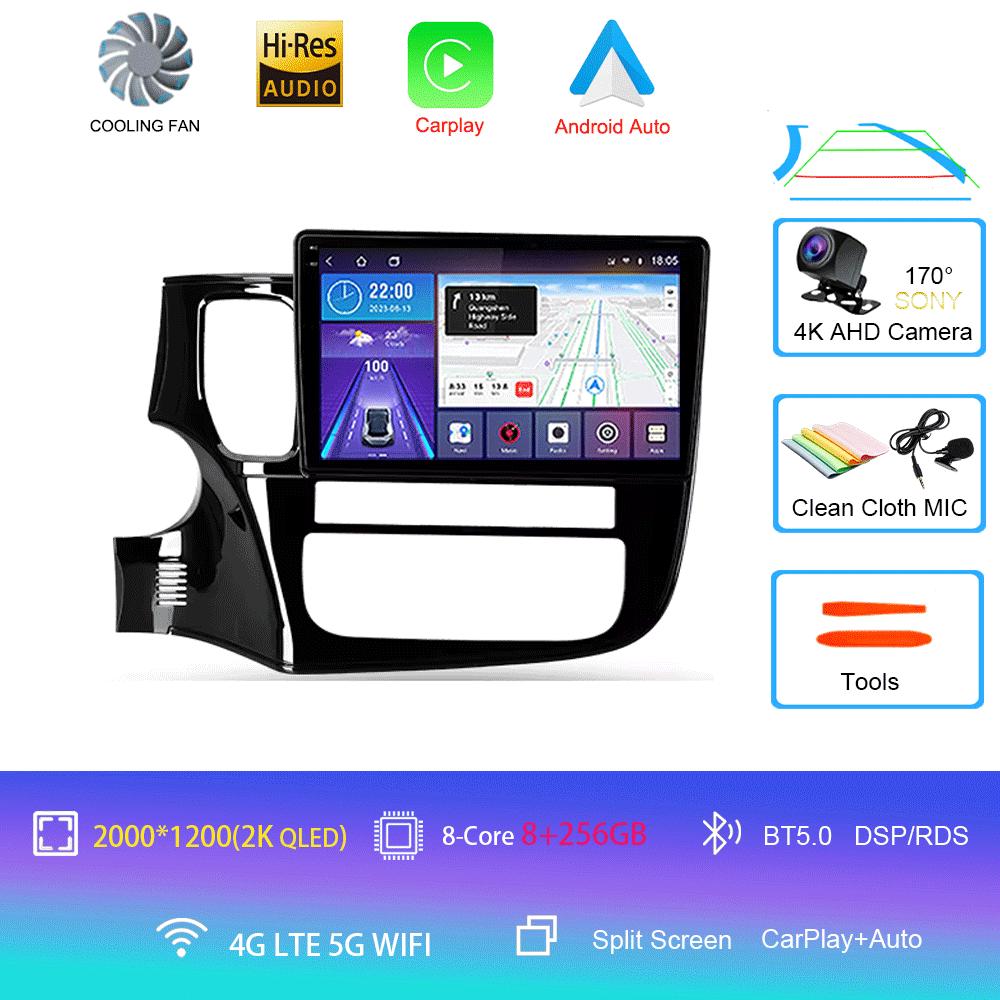 Car Radio Android 14 Carplay For Mitsubishi Outlander 3 GF0W GG0W 2012-2018 Multimedia Video Player Navigation Stereo GPS 2din