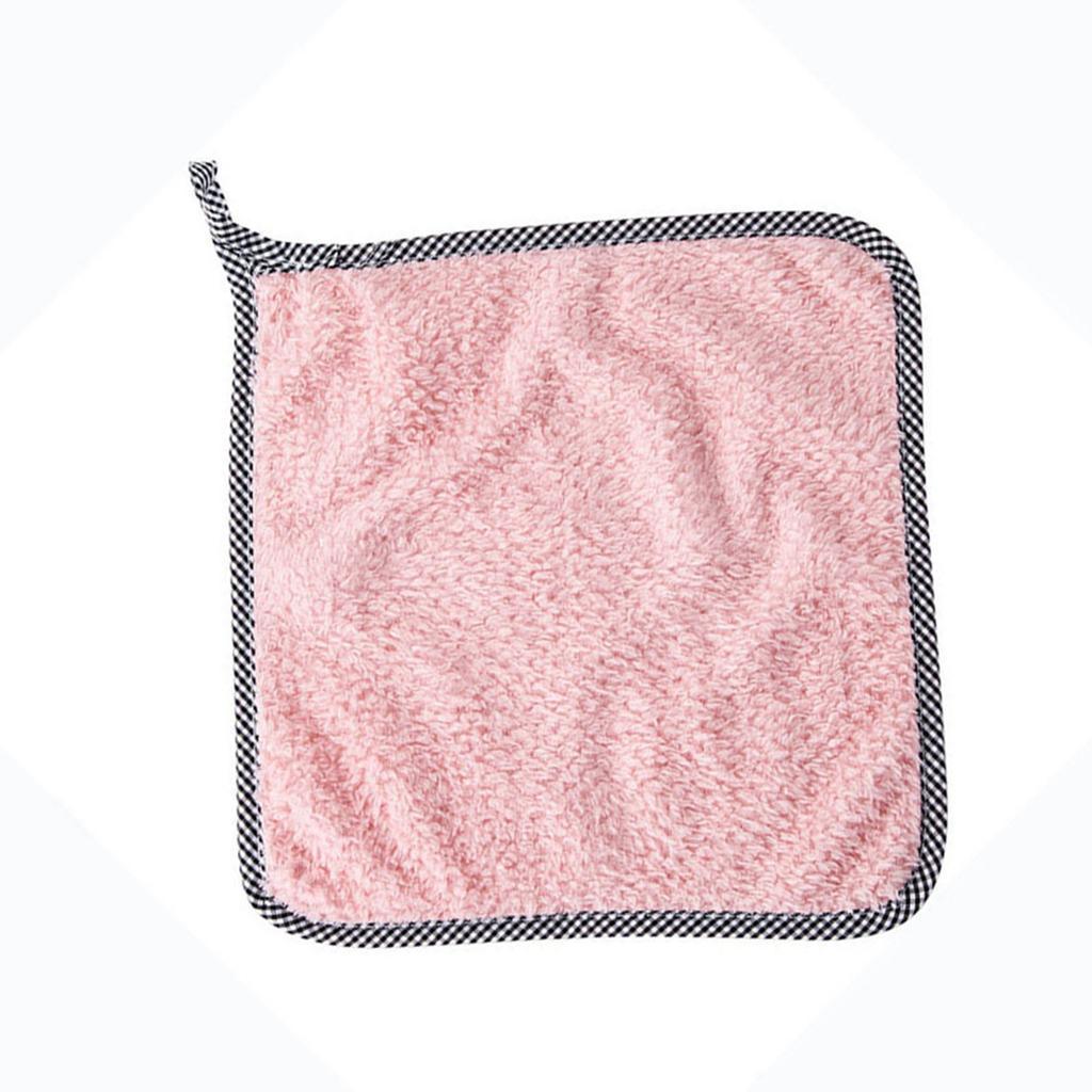 Hanging Hand Towel Coral Fleece Multipurpose Absorbent Cleaning Cloth Dishcloth for Home Kitchen