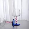 Beaded Tall Wine Glass Champagne Cocktail Glass Home Bar Splicing Colored Borosilicate Glass Wine Glass