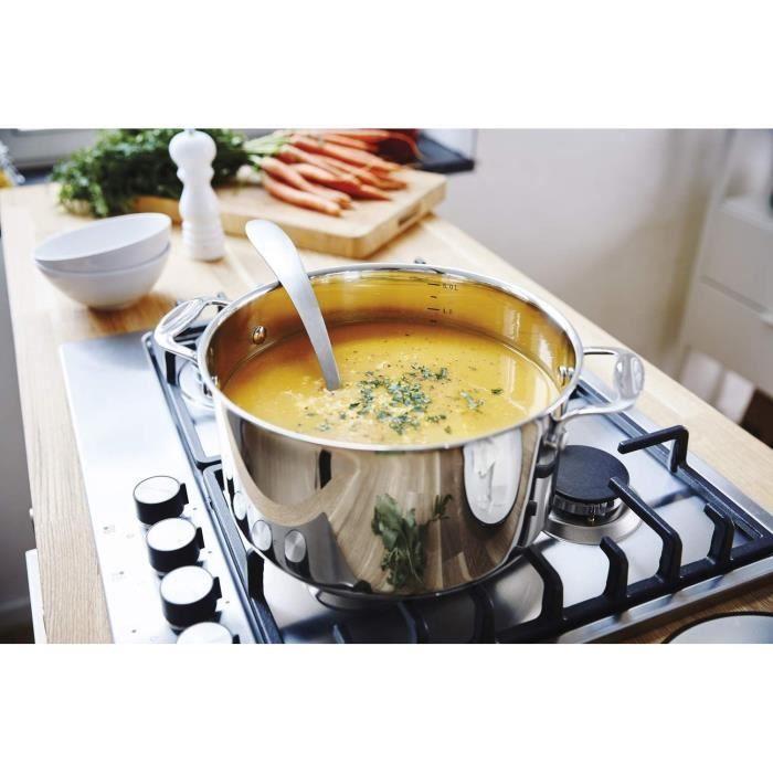 Faitout Chef en inox + couvercle - tous feux - D: 24 cm