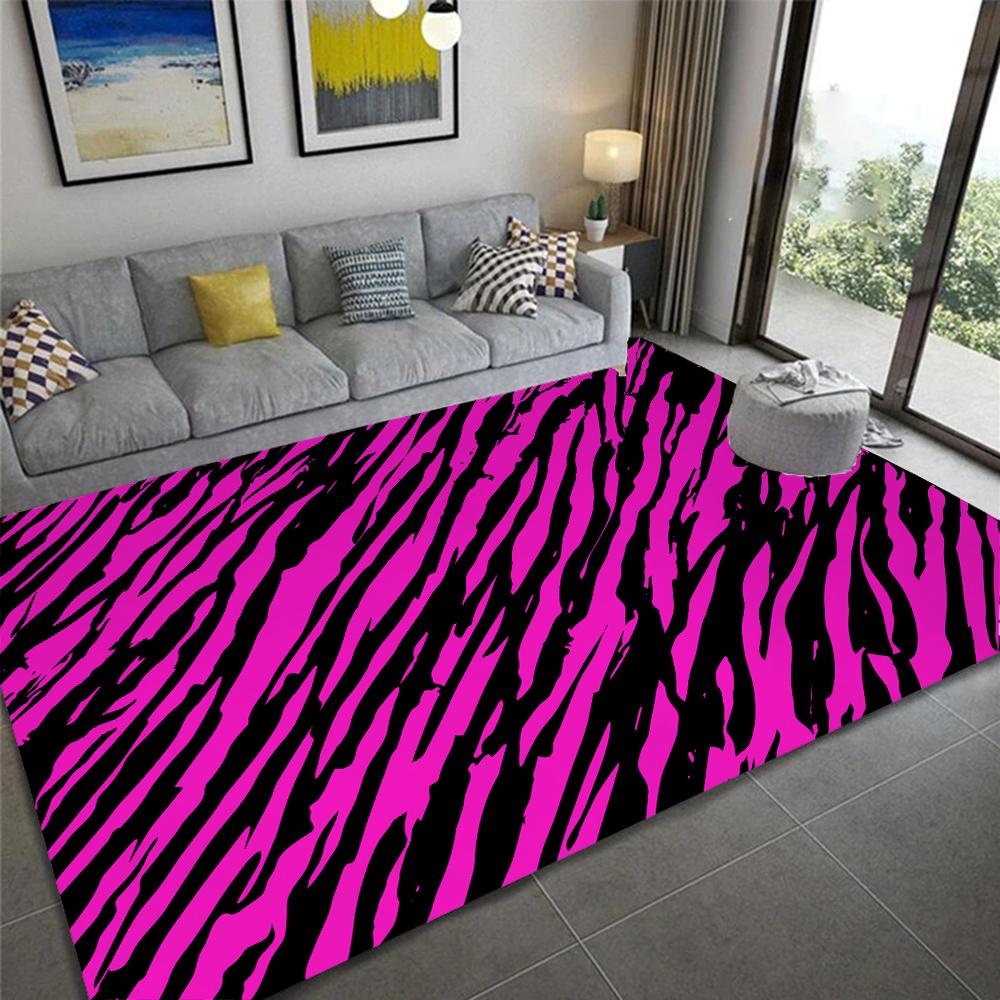 Luipaard- en Zebraprint Tapijt Antislip Wasbaar Flanel Gebiedskleed voor Huis Woonkamer Slaapkamer Tapijt Eetkamer Keuken Vloermat
