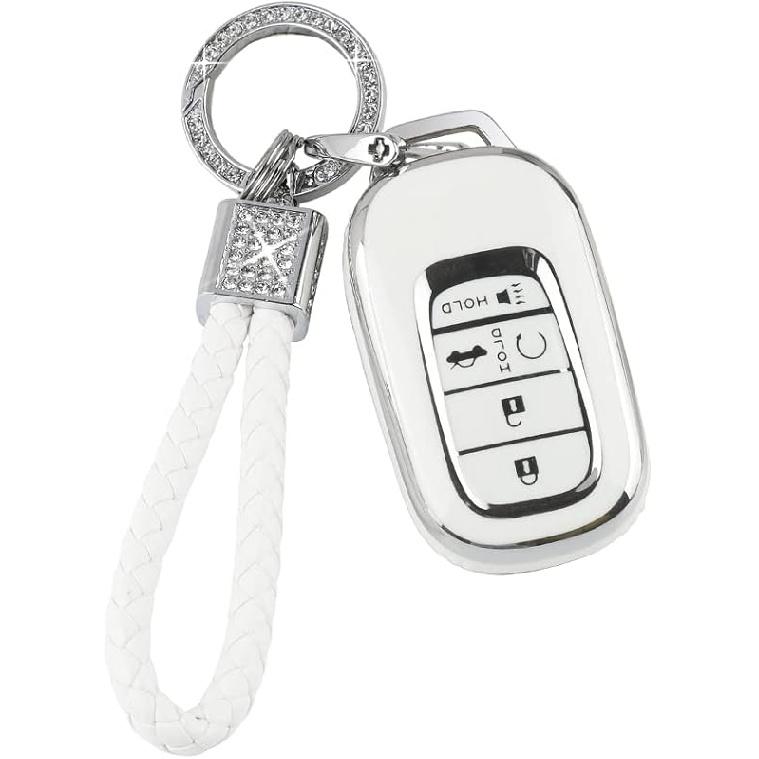 PIFOOG Key Fob Cover For Cadillac SRX CTS CT6 XTS XT5 XT6 XT4 ATS Accessories TPU 5 Button Keys Case Shell Protecor Glitter Car Keychain Girly Women