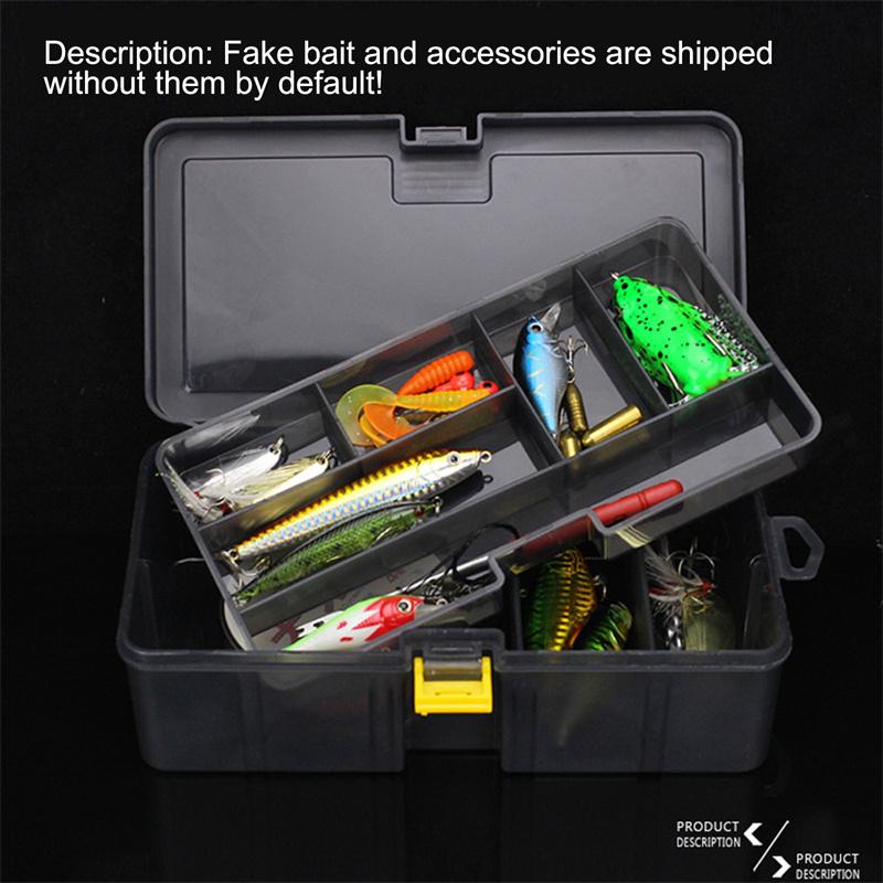 Double Layer Fishing Tackle Lures Hook Bait Box Storage Fishing Accessories