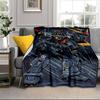 Mecha Armor Robotic Design Blanket Flannel Blanket for bed, sofa, Camping, Hiking, Picnic Essentials, gift for family Fan gifts