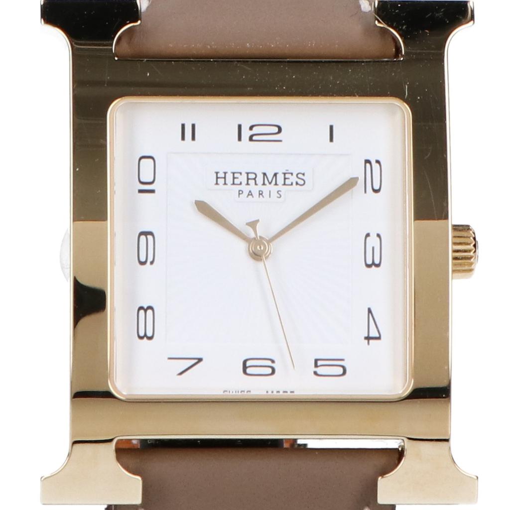 HERMES HH1.801.131 H Watch Quartz Watches Etoupe/GoldUsed