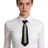 Luxurious Crystal Decors Neck Tie For Grooms Bridesmaids And Guests Long Necklace Preknotted Tie for Party Gathering