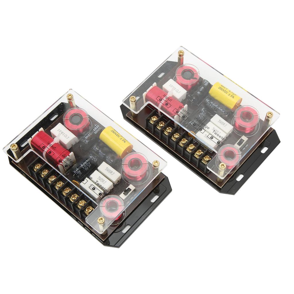 3-vägs biljudskorsning 300W Förbättra basdipp Högpresterande högtalare Frekvensdelare