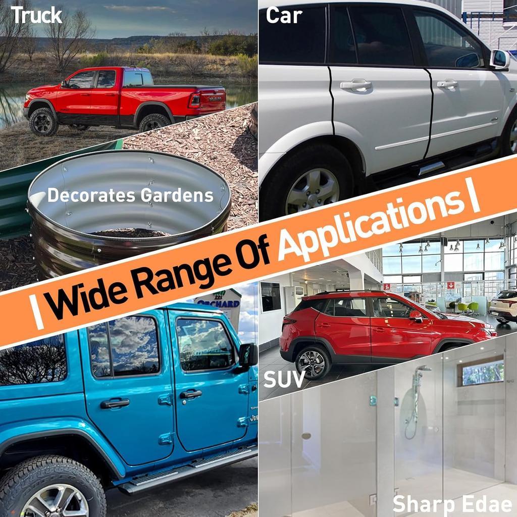 Car Door Edge Guards, 16.4Ft(5M) Car Door Protector Edge Guards Rubber Seal, Doors Edge Trim U Shape Edge Guards For Cars Trucks Suvs (Black)