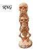 Creative Resin Crafts 3D Printed Triple Skull Statue, Halloween Horror Hear No Evil See Skeleton Figurines Speak Figurine, Desk Decor for Home Office