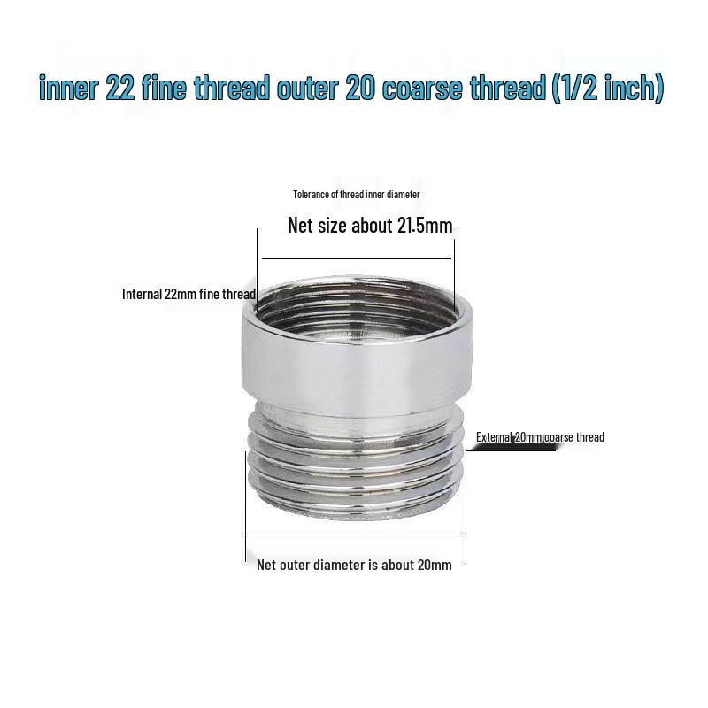 Faucet Adapter & Water Purifier Connector: M22 To 4-Point Coarse Thread Aerator