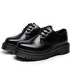 1 dicker Boden Loch kleine Lederschuhe weiblich, niedrig geschnitten Leder runde Spitze lässig Student mitteldick locker