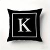 Minimalist Letter Pillow Cover Single Alphabet Print Cushion Case Personalized Initial Decor Pillow for Home  Dorm