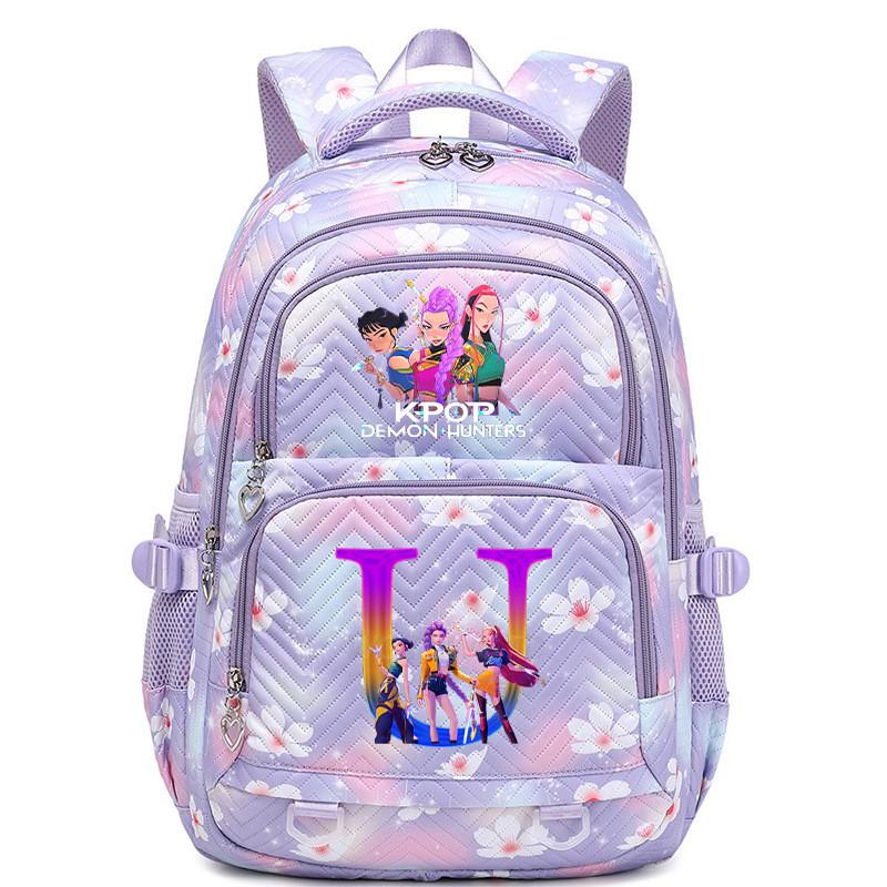 Kinder Mädchen Kpop Rumi Zoey Mira Buchstaben Aufdruck Student Schultasche Wasserdichter Rucksack