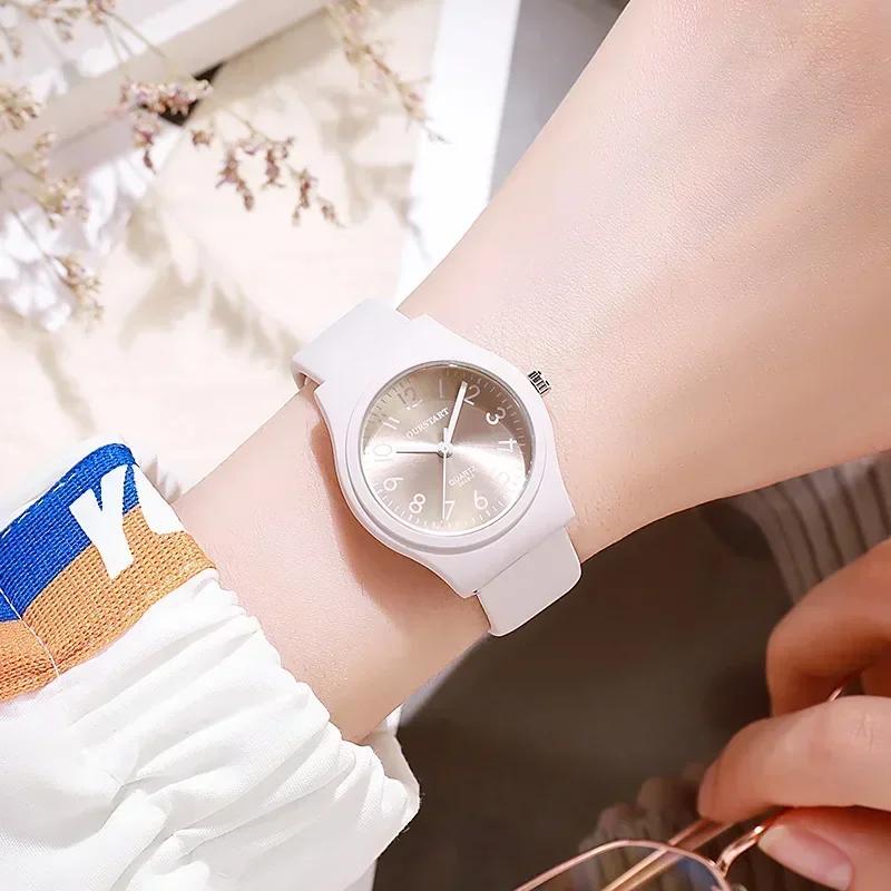 Fashion Women's Candy Colored Quartz Watch Digital Dial Silicone Strap Wristwatch Montre Femme Relogio Feminino Dropshipping