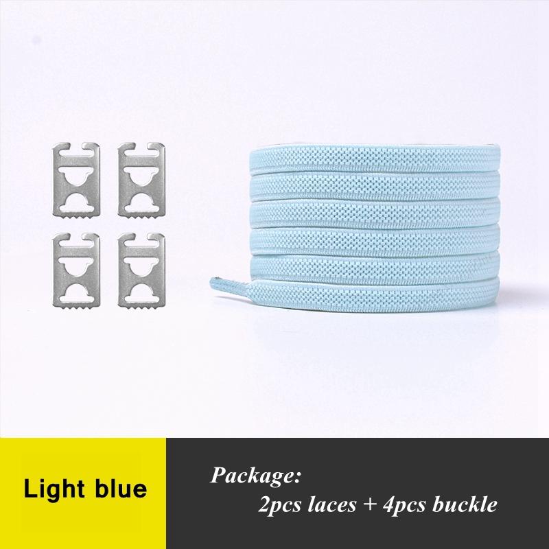 No Tie Shoelaces with Elastic and Stainless Steel Anchors Flat Shoe Laces For Sneakers Tieless Shoelace For All Adult Kid Shoes