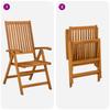 9 piece Outdoor Dining Set Natural Solid Acacia Wood
