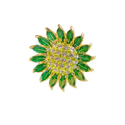 Broches pour Femmes Broche Tournesol Élégante avec Strass Broche Esthétique Bijoux Costume Style Bec-d'Oiselet Cadeaux pour Femmes